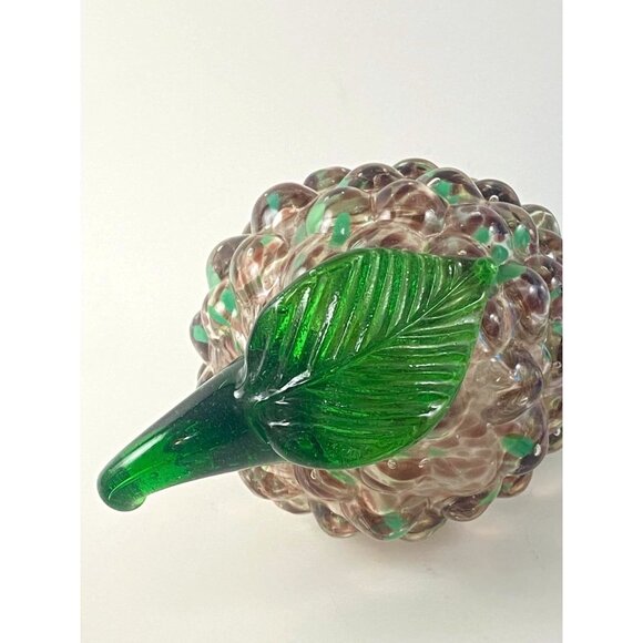 Hand Blown Grapes Paperweight Purple and Green Vintage Murano Style - Picture 3 of 7
